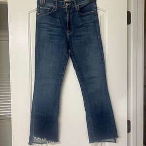 Mother The Insider Crop Step Fray Jeans